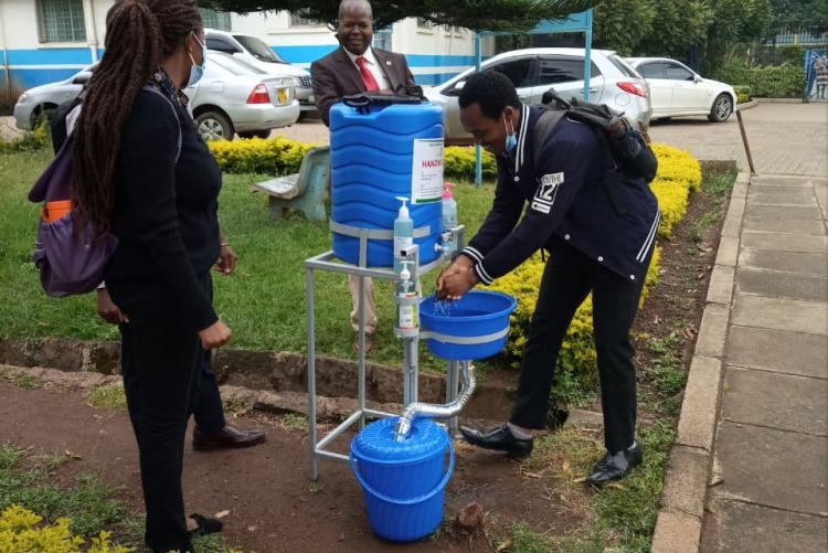 Nupsa donates a handwash station to the School of Pharmacy